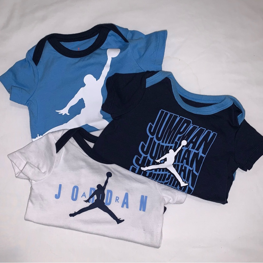 3 JORDAN baby onesies
